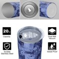 thumbnail image 4 of Pioneer Flower Floral Print Pattern 20oz Skinny Tumbler with Straw & Lid, Double Wall Vacuum Insulated Cup, Leak-Proof, Cup Holder Friendly, Hot 6H Cold 12H, 4 of 6