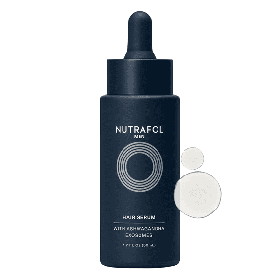 Nutrafol Men's Hair Serum, Clinically Tested to Support Visibly Thicker Hair and Scalp Coverage, Lightweight and Non-Greasy, for Daily Use - 50mL, 1 Bottle