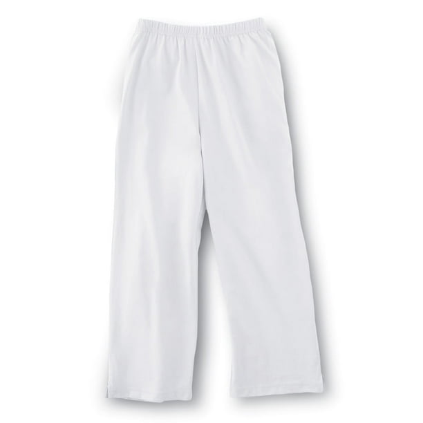 Pantalones capri cortos cómodos con cintura elástica para mujer de Samanthas Style Shoppe, color blanco, talla pequeña