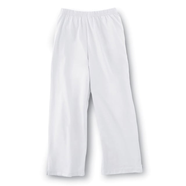Pantalones capri cortos cómodos con cintura elástica para mujer de Samanthas Style Shoppe, color blanco, talla pequeña
