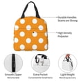 thumbnail image 3 of Logiee Orange And White Polka Dot Print Lunch Bag,Lunch Box for Women Men,Insulated Reusable Lunch Box for Adult,Lunch Tote Bag,Lunch Container for Office Work Picnic Beach or Travel, 3 of 7