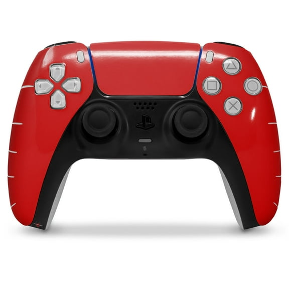WraptorSkinz Skin Wrap compatible with the Sony PS5 DualSense Controller Solids Collection Red (CONTROLLER NOT INCLUDED)