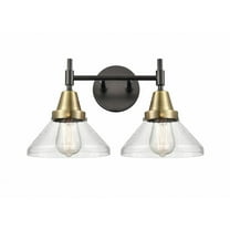 447-2W-BAB-G4474-Innovations Lighting-Caden - 2 Light Bath Vanity-9.25 Inches Tall and 17 Inches Wide-Black Antique Brass Finish-Seedy Glass Color