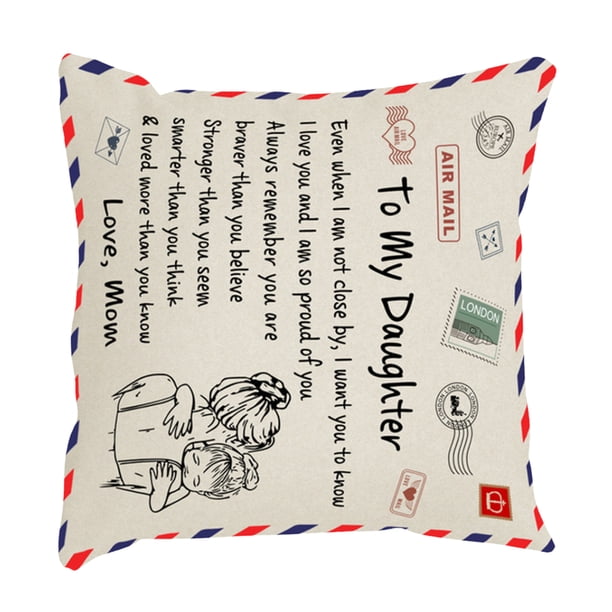 Advancent Funda de almohada de fibra cuadrada, funda de almohada con letras, funda de cojín de sofá lavable, mamá a Dor Type3 NO3 Advancent HA002997-04