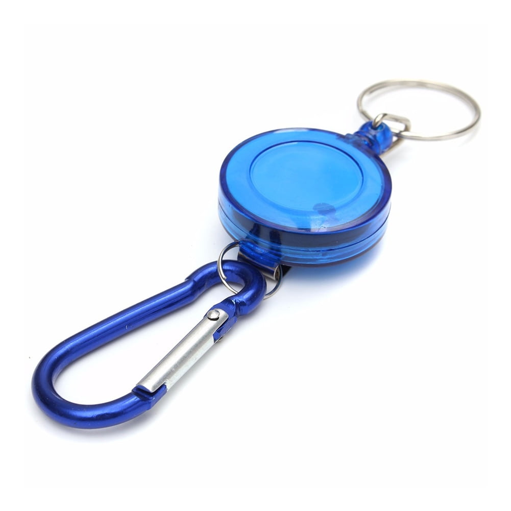 Telescopic Wire Rope Anti Lost Keychain Retractable Gadget Ring black Key N4P9 