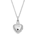 thumbnail image 3 of 925 Sterling Silver Cable Necklace with Pendants Chain Sentimental Expressions Antiqued Heart Remembrance Ash Holder 18 inch, 3 of 7