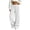 Pants # White, variant on Womens Fleece Lined Sweatpants Winter Warm Fuzzy Trousers High Waisted Drawstring Cable Knit Texture Plush Lounge Bottoms Cold Weather Activewear Joggers