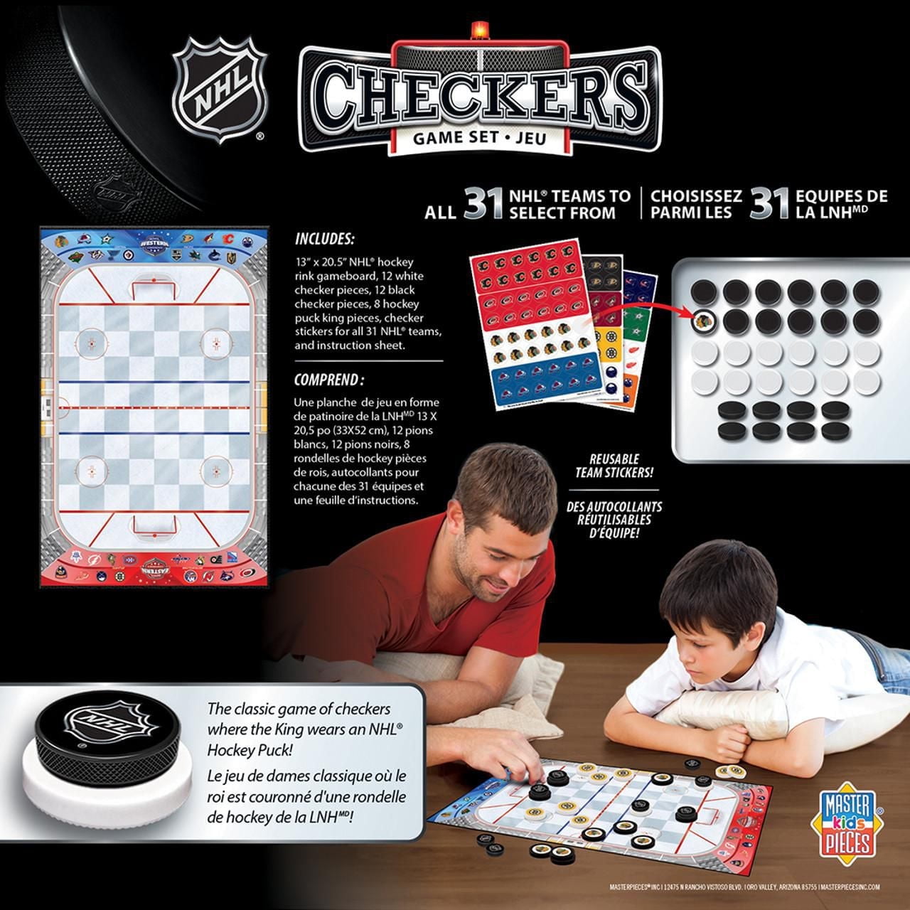 Masterpieces Puzzle Company NHL League Checkers Board Game
