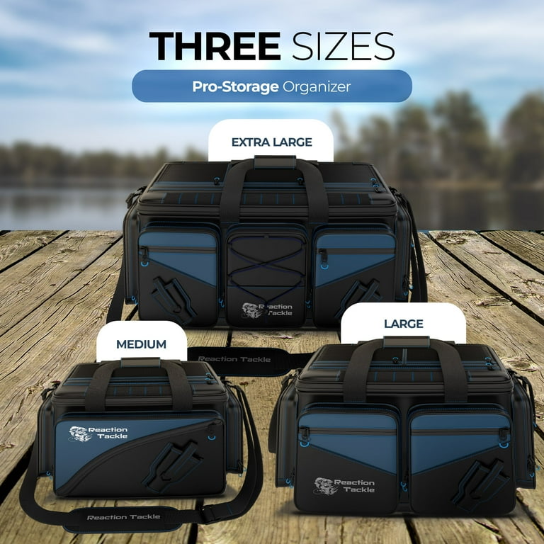 Reaction Tackle Large Tackle Bags - Salt Water Resistant Fishing Bag -  Tackle Storage Organizer