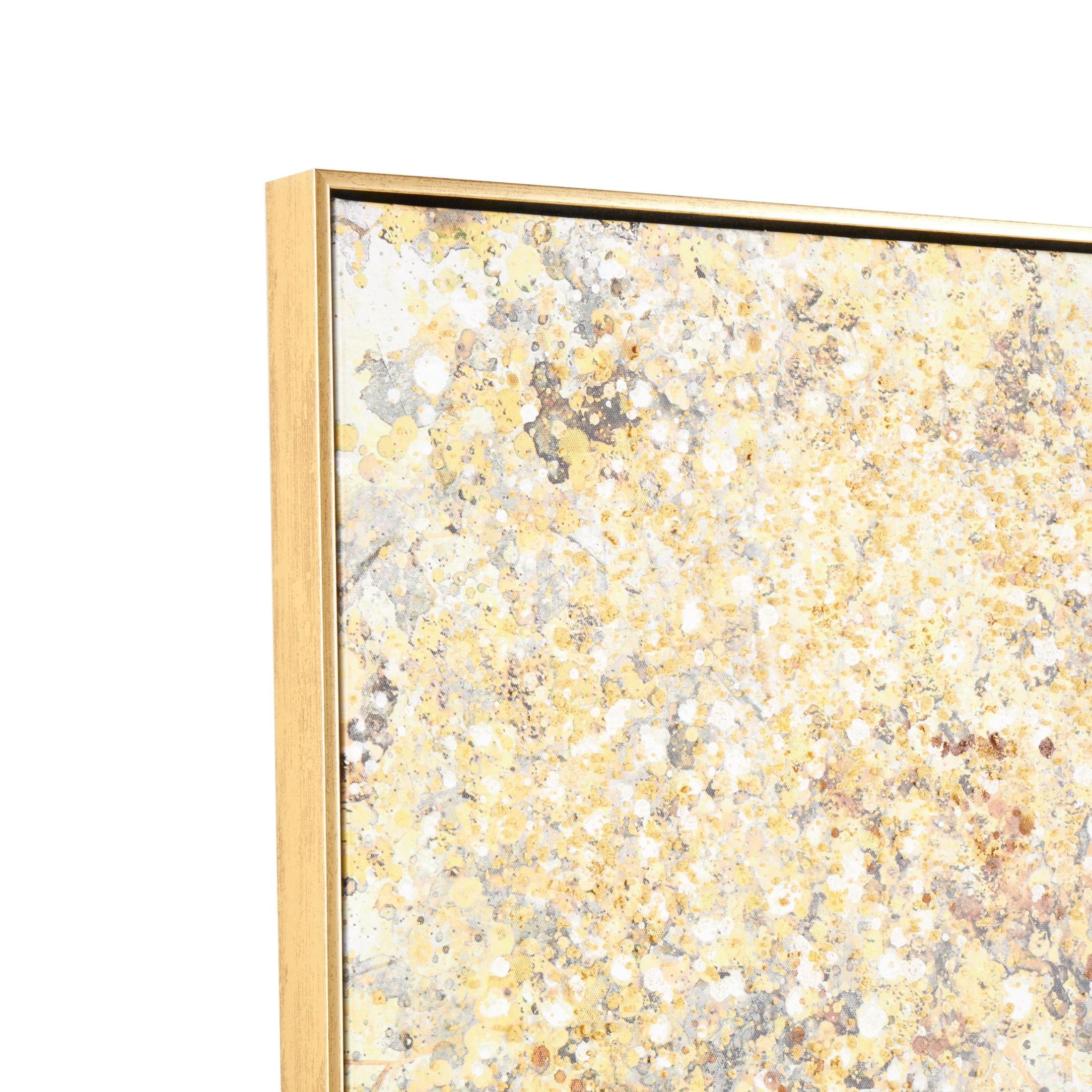 47" x 36" Paint Splatter Forest Landscape Framed Wall Art, by DecMode