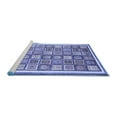 thumbnail image 2 of Ahgly Company Machine Washable Indoor Round Abstract Blue Modern Area Rugs, 5' Round, 2 of 4