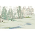 thumbnail image 2 of Pinto, Patricia 32x23 Black Ornate Wood Framed with Double Matting Museum Art Print Titled - Winter Landscape, 2 of 4