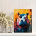 thumbnail image 2 of Qisvanset 12x16 Inch Vibrant Abstract Hippo Canvas Wall Art, Bold Color Animal Painting Decor for Living Office, 2 of 8