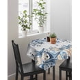 thumbnail image 4 of Blue Coastal Starfish Suqare Tablecloth - 54 x 54 Inch, Beach Nautical Shell Eucalyptus Summer Waterproof & StainResistant Tablecloth, Washable Oil-proof Table Cover for Dining/Party/Wedding/Buffet, 4 of 9