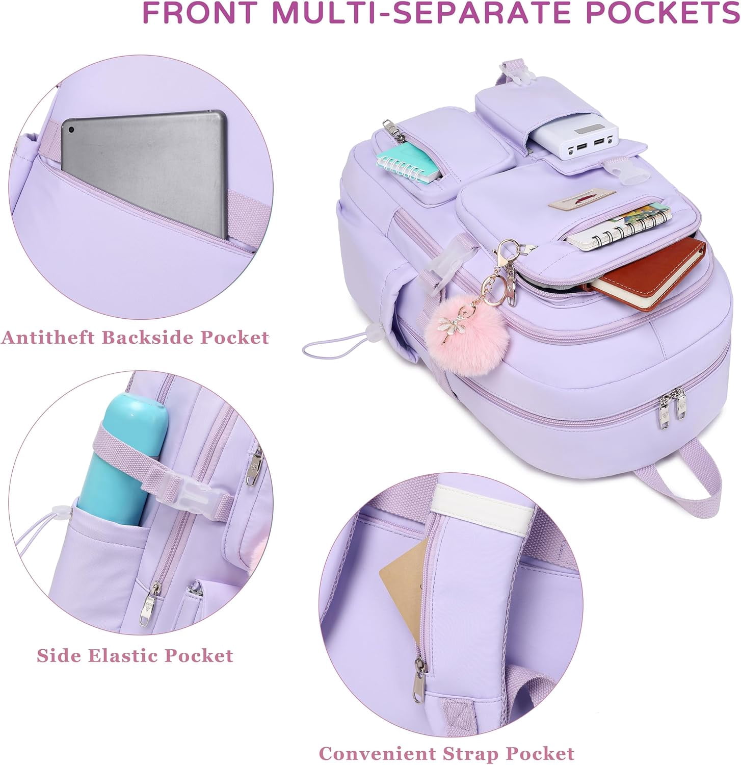 Laptop Backpack 15.6 Inch All Age Man Woman Bag College Backpacks Anti Theft Travel Back Pack Large Bookbags for Anyone