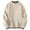 Khaki, variant on MELDVDIB Mens Crewneck Sweater Knit Fashion Causal Solid Color Loose Pullover Tops Fall Winter Warm Long Sleeve Stretch Comfy Lounge Outfit Black L