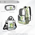thumbnail image 4 of Kuiaobaty Frog Snail Printed Clear Backpack Set for Boys Girls Daisy Print Clear Bookbag and Pencil Case Musical Note Print Backpack with Transparent Lunch Bag for Stadium School, 4 of 5
