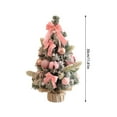 thumbnail image 3 of Mini Christmas Tree Desktop Decor - 12 Inch Snow Flocked Artificial Pine Tree with Burlap Base, Tabletop Xmas Tree for Holiday Home Office Party, and Anthropology Home Decor, 3 of 4