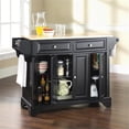 thumbnail image 2 of Pemberly Row Natural Wood Top Kitchen Island in Black, 2 of 7