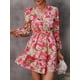 thumbnail image 5 of Vestido mini de fiesta vintage con estampado floral y manga larga para mujer, 5 of 8