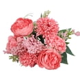 thumbnail image 2 of Limei Artificial Flowers 13", Silk Flower Peony Bouquets, Fake Flowers Roses Decoration, Faux Floral Arrangements for Wedding Home Decor, 2 of 7