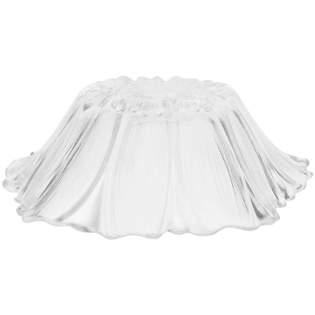 Pantalla de lámpara de vidrio con forma de flor, cubierta de bombilla de repuesto transparente vintage para lámpara de mesa E27, lámpara de pie y araña
