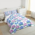 thumbnail image 3 of Manfei Female Women Hydrangea Flowers Full Size Comforter Sets 3-Piece,Cartoon Bow Knot Bedding Comforter Set,Abstract Geometric Stripes Lightweight Bedding Sets,Microfiber Bedroom Decor, 3 of 8