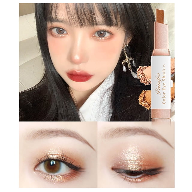 Mareep Gradient Two Color Eyeshadow Stick,the Two Color Eye Shadow Stick Is Water Proof and Not Easy To Fall Off,It Is Suitable for Novices and Lazy Eyes Two Color Eye Shadow Pen