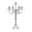 Silver, variant on Metal Candelabra European Style Candlestick with Crystal Pendants, for Home, Wedding, Hotel, Dinner Table, Mantel, Banquet and Romantic Centerpiece Decor​, Black