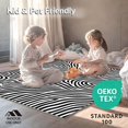 thumbnail image 4 of ODIKA 2'x3' Machine Washable Non-Slip Area Rug, Zebra Hide Inspired High Traffic Rug, Black, 291758, 4 of 5