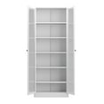 thumbnail image 5 of Knubmt 72" Tall Metal Pantry Cabinet with 6 Shelves, 2 Doors Storage Cabinet for Kitchen, Pantry, Bathroom, Whte, 5 of 9