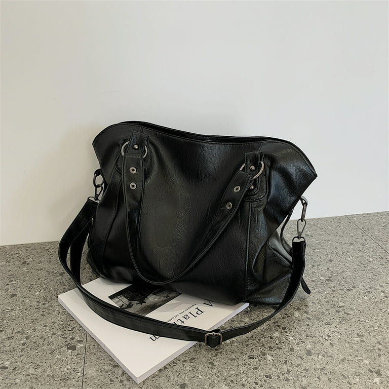 Yucurem Leather Handbag Big Casual Mommy Travel Shopper Tote