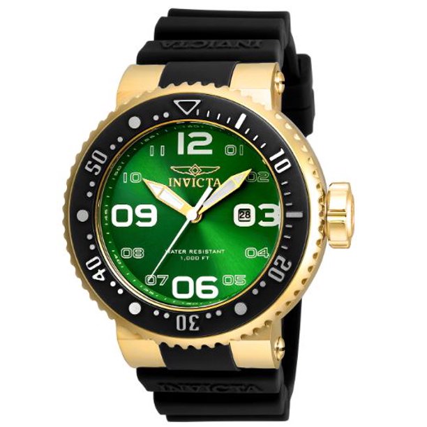 Invicta Invicta 21523 Men's Pro Diver Black Silicone Green Dial Watch