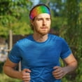 thumbnail image 5 of Rocae Glitter Rainbow for Elastic Exercise Headband for Men and Women Moisture Wicking Athletic Sweatbands Summer Accessories Elastic Bands, 5 of 9