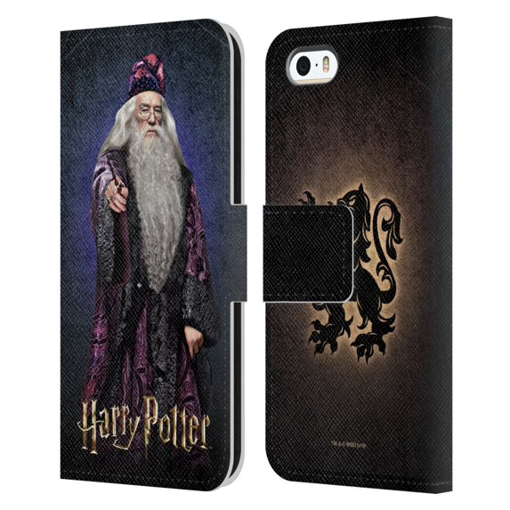 Head Case Designs Officially Licensed Harry Potter Chamber Of Secrets IV Albus Dumbledore Leather Book Wallet Case Compatible with Apple iPhone 5 / 5s / iPhone SE 2016
