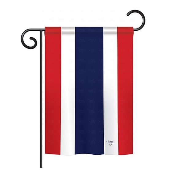 Breeze Decor BD-CY-GS-108206-IP-BO-D-US14-BD 13 x 18.5 in. Thailand Flags of the World Nationality Impressions Decorative Vertical Double Sided Garden Flag Set with Banner Pole