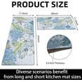 thumbnail image 2 of Coastal Beach Kitchen Rugs and Mats, Set of 2 Anti Fatigue Kitchen Mats for Floor, Non-Skid Waterproof Standing Desk Mat, Cushioned Kitchen Rug Set for Kitchen, Floor, Office(17"x28"+17"x47"), 2 of 6