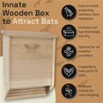 thumbnail image 6 of WildYard Premium 2-Chamber Unpainted Wooden Bat Shelter Kit, Cedar, 6 of 9