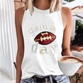 thumbnail image 2 of DeHolifer Womens Tank Tops Game Day Casual Printed Lightweight Loose Summer Crewneck Sleeveless Vest Tops Brown S, 2 of 5