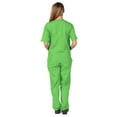 thumbnail image 5 of M&M SCRUBS Women Scrub Set V-Neck Medical Scrub Tops and Drawstring Pants - Pack of 12 Set (Lime Green, Small), 5 of 7
