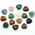 thumbnail image 5 of 22mm*25mm Natural Mixed Gemstones Heart Cabochon CAB Flatback Reiki Chakra Beads, 5 of 9