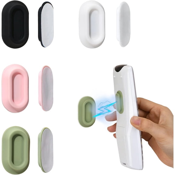 Genreen 4 Pcs Magnetic Remote Control Holder Wall Mount - No Drill Self-Adhesive Organizer for Air Conditioner & TV Remotes, Storage Caddy for Televisions Backside - Multicolor