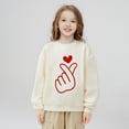 thumbnail image 2 of Gelikeya Oversized Girls Sweatshirt Valentines Day Crew Neck Funny Sweatshirts Trendy Oversized Loose Winter Clothes & 10-12 Years, 2 of 5
