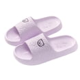 thumbnail image 7 of Women & Menâs Shower Slippers Cute Bear Pattern Slide Slippers, Indoor Non- EVA Sole, Bathroom House Shoes Beach Sandals(Purple,6-7), 7 of 7