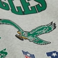 thumbnail image 5 of Men's Mitchell & Ness  Heather Gray Philadelphia Eagles All Over Print Vintage Fleece Crewneck Sweatshirt, 5 of 7