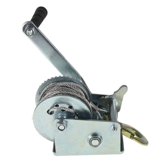munirater 800 lbs Hand Crank Winch with Brake Come-Along Heavy Duty Steel Cable for Boat, Trailer, ATV or Deer Feeder