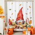 thumbnail image 4 of Shower Curtain 54"W x 78"L Autumn Thanksgiving Dwarf Pumpkin Fabric Shower Curtains Set with Hooks Water Repellent Bathroom Curtains Machine Washable Bathroom Accessories, 4 of 6