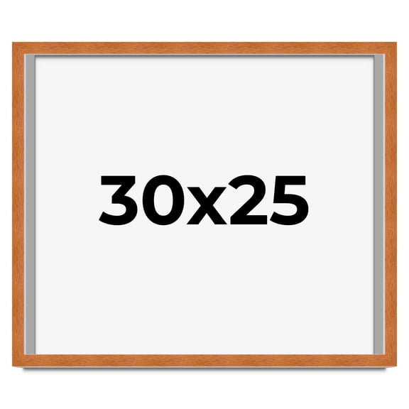 30x25 Traditional Honey Pecan Complete Wood Picture Frame with UV Acrylic, Foam Board Backing, & Hardware