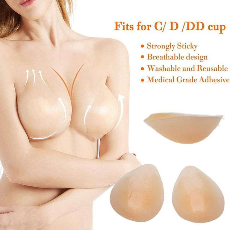 1 Pair Silicone Bra Invisible Comfy Triangle Bra Pads Up Lift Breast Pads  Women Bra Breast S8U8
