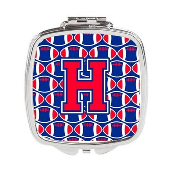 Letter H Football Harvard Crimson & Yale Blue Compact Mirror